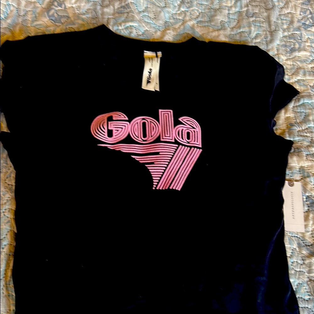NWT Gola Navy Tee with Pink Graphic